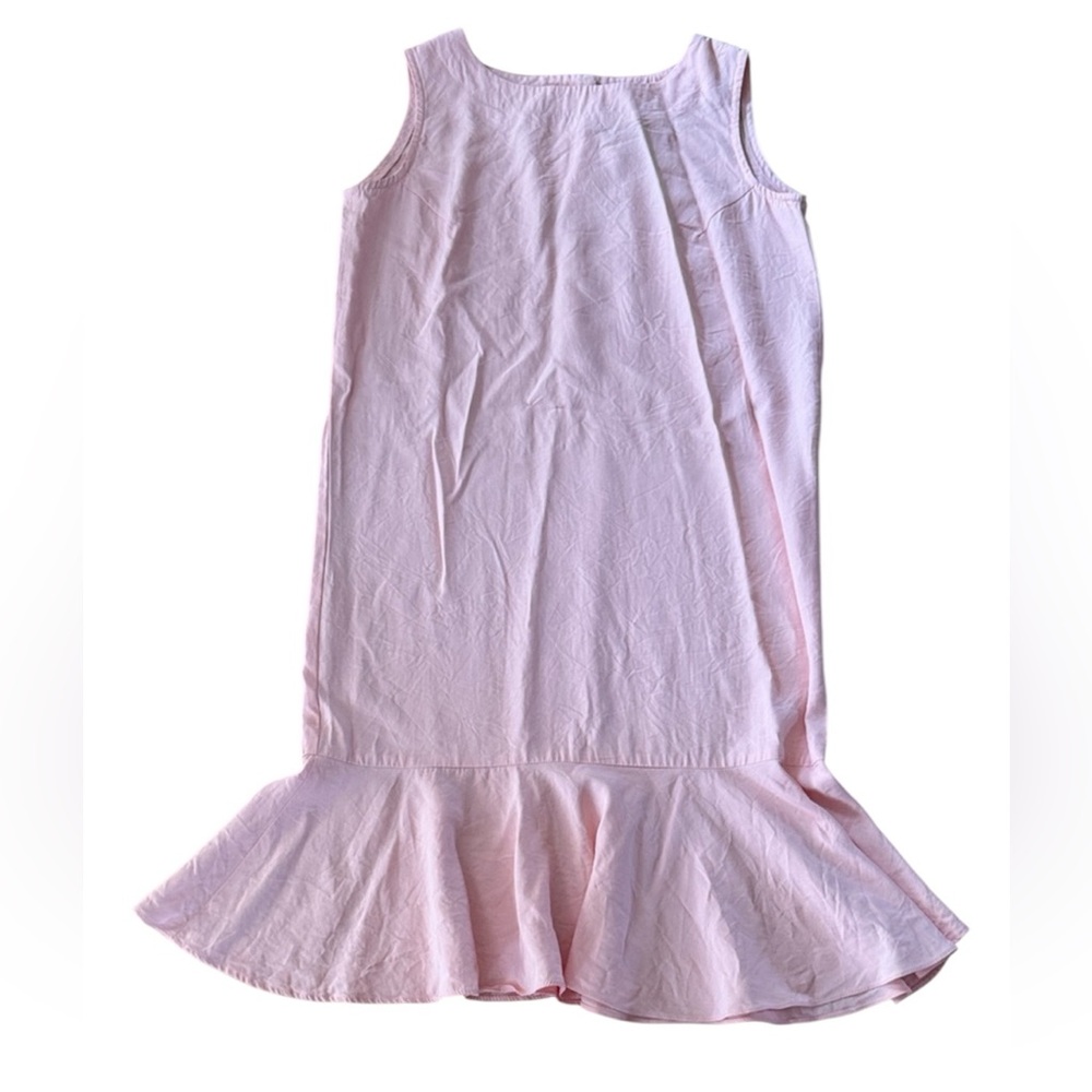 Nina Piccalino Light Pink Ruffle Hem Dress 80’s vintage Size 4